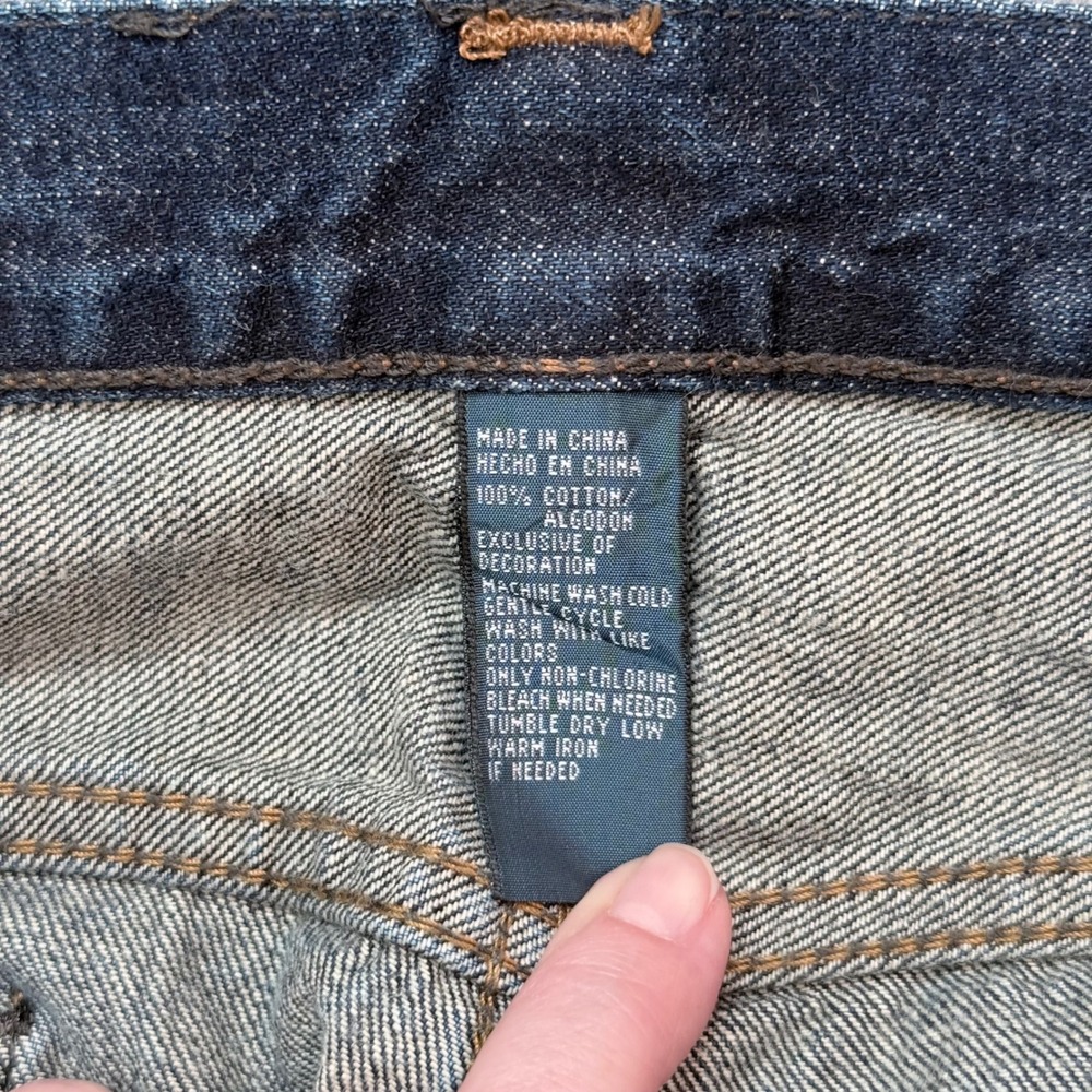 Polo Ralph Lauren Jeans Men 42x33 (tag32) Dark Wash Straight Leg Selvidge Denim - Picture 7 of 10